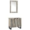 vidaXL Ensemble d'armoire de salle de bain 2 pi&egrave;ces Blanc