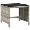 vidaXL Ensemble &agrave; manger de jardin et coussins 13 pcs gris clair rotin