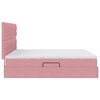 vidaXL Lit avec rangement et LED avec LED Rose 160 x 200 cm Velours