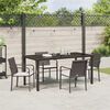 vidaXL Ensemble de salle &agrave; manger pour jardin 5 pcs Marron et Noir