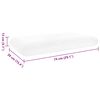 vidaXL Coussin de sommeil Uni Blanc 74 x 39 x 13 cm