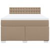 vidaXL Sommier &agrave; lattes de lit avec matelas Cappuccino 140x190 cm