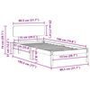 vidaXL Cadre de lit avec t&ecirc;te de lit Naturel 75 x 190 cm Pin massif