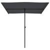 vidaXL Parasol de jardin avec m&acirc;t en aluminium 2x1,5 m Anthracite