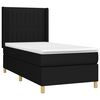 vidaXL Sommier &agrave; lattes de lit et matelas Noir 80x200 cm Tissu