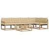 vidaXL Ensemble de canap&eacute;s d'ext&eacute;rieur 6 pc Blanc et Beige