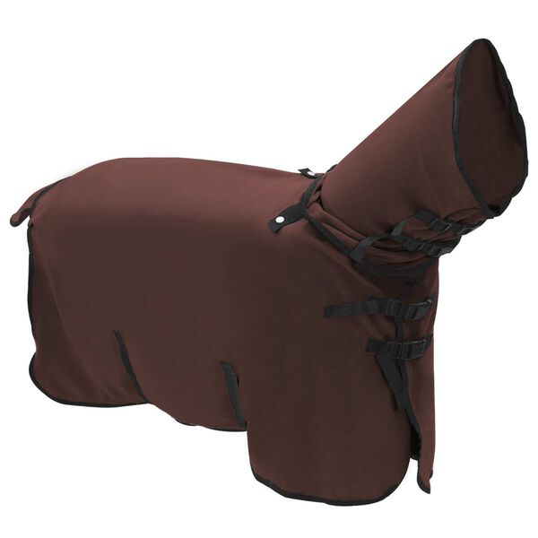 vidaXL Couverture &Eacute;quine Brun Fonc&eacute; Complet Polyester