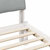 vidaXL Cadre de lit Blanc et gris clair 75 x 190 cm Bois massif en pin