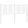 vidaXL T&ecirc;te de lit de remplacement m&eacute;tal blanc 120 cm