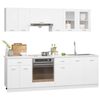 vidaXL Ensemble de 8 meubles de cuisine "Lyon" en bois d'ing&eacute;nierie blanc