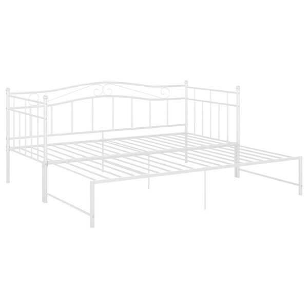 vidaXL Cadre de canap&eacute;-lit extensible sans matelas blanc 90x200 cm