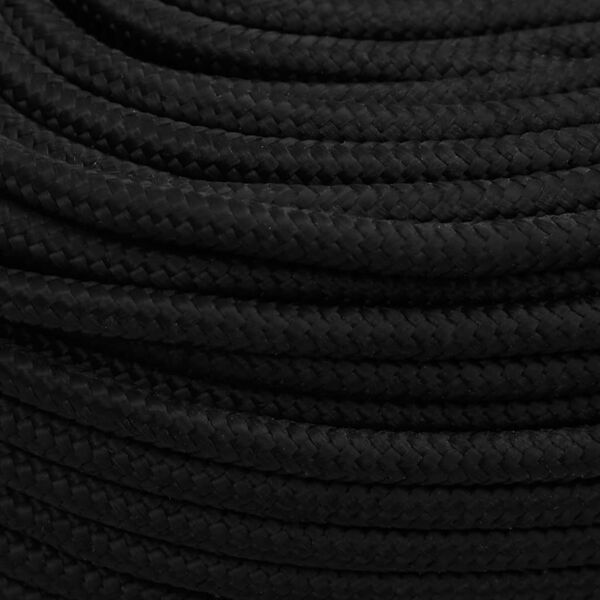 vidaXL Corde de travail Noir 10 mm 250 m Polyester