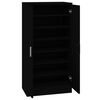 vidaXL Armoire &agrave; chaussures Noir 55x35x108 cm Bois d'ing&eacute;nierie