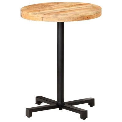 vidaXL Table de bistro Ronde Ø60x75 cm Bois de manguier brut