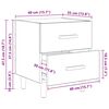 vidaXL Armoire de lit Ch&ecirc;ne noir 40 x 35 x 47.5cm Bois d'ing&eacute;nierie