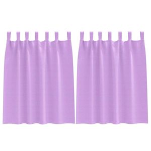 vidaXL Rideaux occultants avec anneaux 2 pc Pourpre 140 x 140 cm