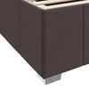 vidaXL Cadre de lit avec matelas Marron fonc&eacute; 120 x 200 cm tissu
