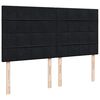 VidaXL Cadre de lit ottoman avec matelas noir 200x200cm velours
