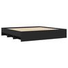 vidaXL Cadre de lit sans matelas noir 200x200 cm bois d'ing&eacute;nierie