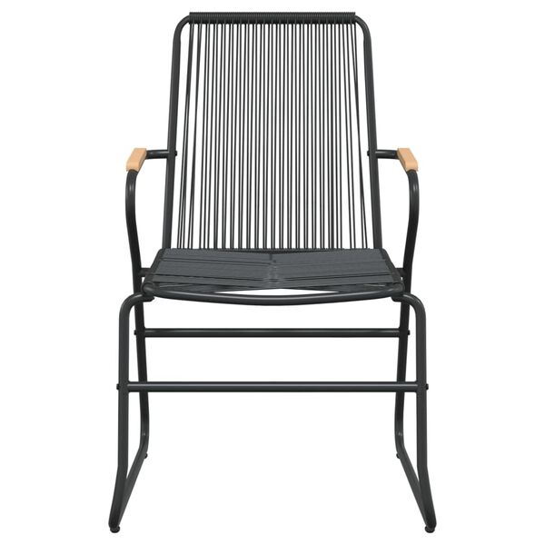 vidaXL Chaises de jardin lot de 2 noir 58x59x85,5 cm Rotin PVC