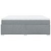 vidaXL Sommier &agrave; lattes de lit avec matelas Gris clair 200x200cm Tissu