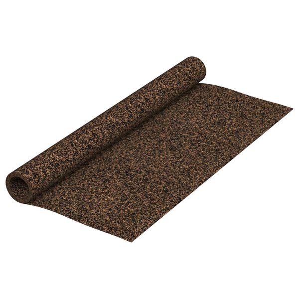 vidaXL Rouleau de li&egrave;ge Marron 200 x 100 cm Li&egrave;ge et Caoutchouc