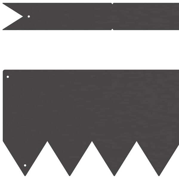 vidaXL Bordure de Pelouse 30 pcs Noir 100 x 0.05 x 20 cm