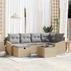 vidaXL Ensemble de Canap&eacute;s avec coussin Beige et Gris clair polyrotin
