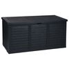 ProGarden Bo&icirc;te de rangement de jardin avec roue 300 L Gris fonc&eacute;