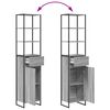 vidaXL Ensemble de mobilier de salle de bain avec tiroir Gris Sonoma