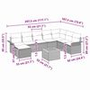 vidaXL Ensemble de canap&eacute; de jardin 9 pcs Gris Poly rotin