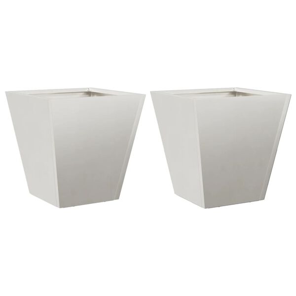 vidaXL Jardini&egrave;res 2 pcs 30x30x30 cm acier inoxydable
