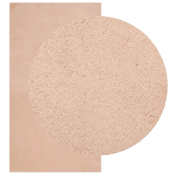 vidaXL Tapis HUARTE &agrave; poils courts doux lavable rouge clair 60x110 cm