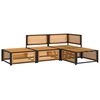 vidaXL Salon de jardin avec coussins 4 pcs bois d'acacia massif