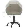 vidaXL Chaise pivotante &agrave; manger Gris clair Velours
