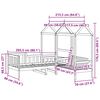 vidaXL Ensemble de lit de jour et de banc et toit sans matelas blanc