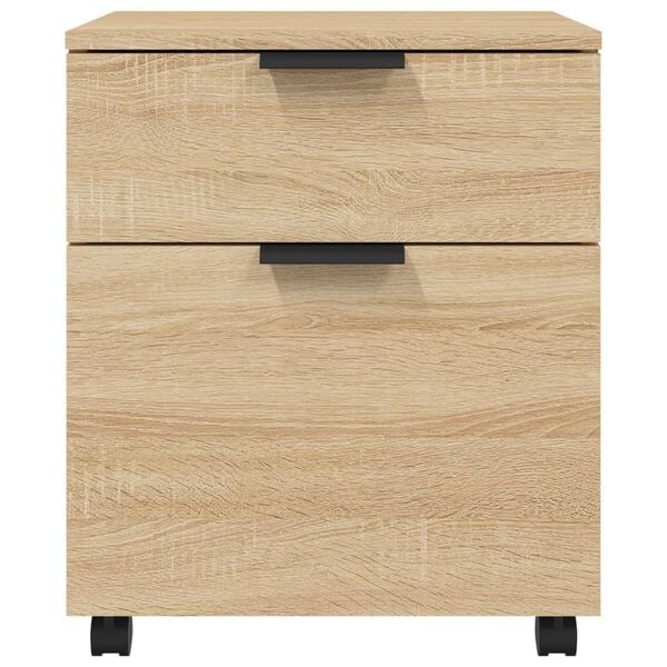 vidaXL Classeur mobile avec roues Ch&ecirc;ne sonoma 45x38x54 cm