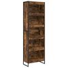 vidaXL Biblioth&egrave;que 60 x 30 x 189,5 cm Bois d'ing&eacute;nierie Ch&ecirc;ne Fum&eacute;