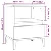 vidaXL Tables de chevet 2 pcs Noir 40x35x50 cm
