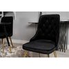 Venture Home Chaises &agrave; manger lot de 2 Velvet Deluxe noir/laiton