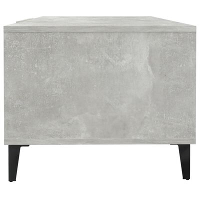 vidaXL Table basse Gris béton 102x50x40 cm Bois d'ingénierie