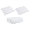 vidaXL Ensemble de Duvet avec oreiller 3 pcs Blanc Plume de canard