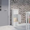 vidaXL Bo&icirc;te de d&eacute;p&ocirc;t de colis Blanc 44.5 x 29 x 110.5 cm Acier