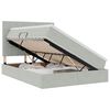 vidaXL Lit de rangement LED avec matelas Gris clair 140 x 190 cm