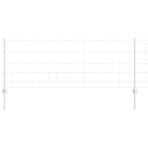 vidaXL Cl&ocirc;ture sauvage ext&eacute;rieure avec poteaux 25 x 0,8 m Argent&eacute;