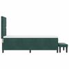 vidaXL Lit &agrave; ressorts avec matelas Vert fonc&eacute; 80 x 200 cm Velours
