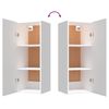 vidaXL Armoire murale Blanc 34,5x34x90 cm Bois d'ing&eacute;nierie
