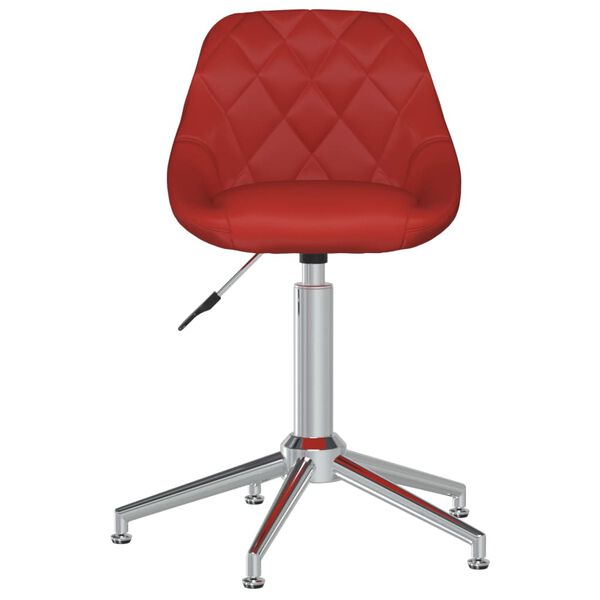 vidaXL Chaises pivotantes &agrave; manger lot de 4 bordeaux similicuir