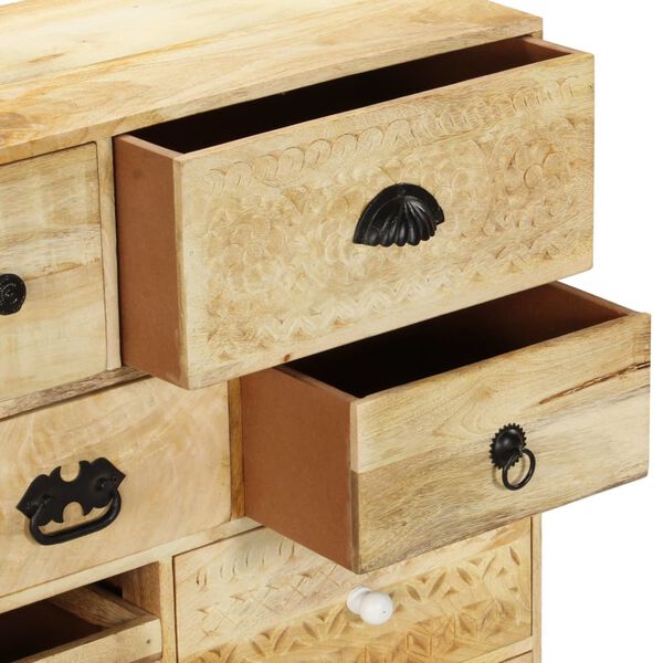 vidaXL Coffre &agrave; tiroirs 60x30x75 cm Bois solide de manguier