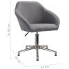 vidaXL Chaise pivotante de salle &agrave; manger Gris clair Tissu